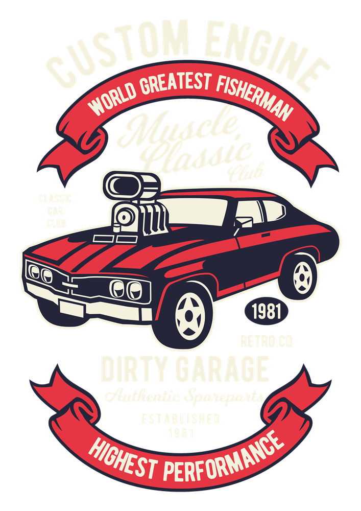 Muscle Classic Car Club t-shirt design